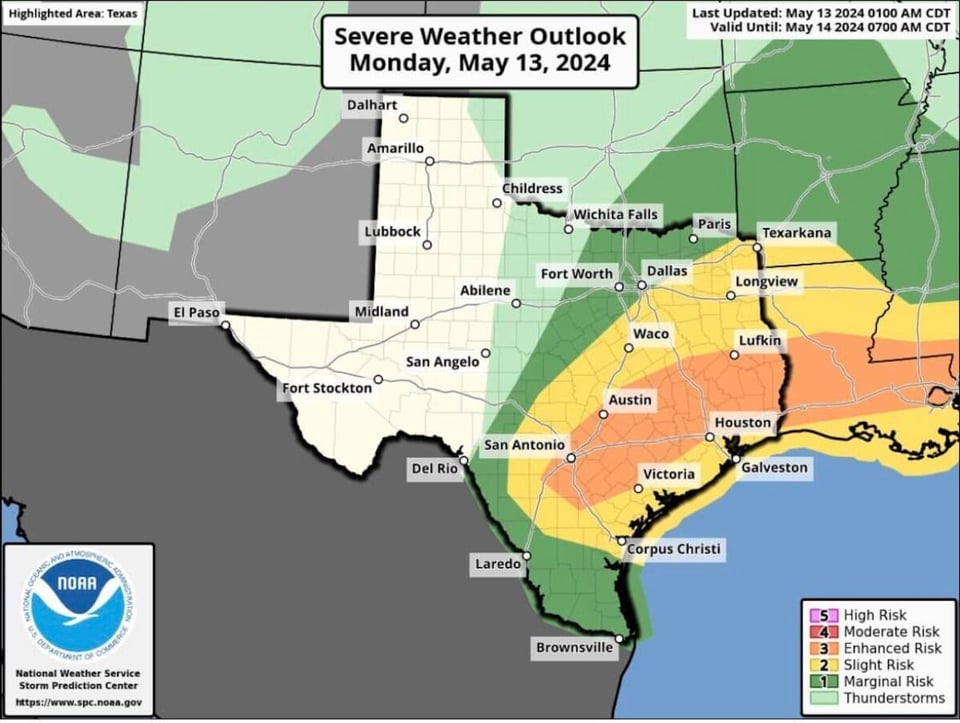 clima severo, tormentas, Servicio Meteorológico Nacional, Texas, MundoNOW