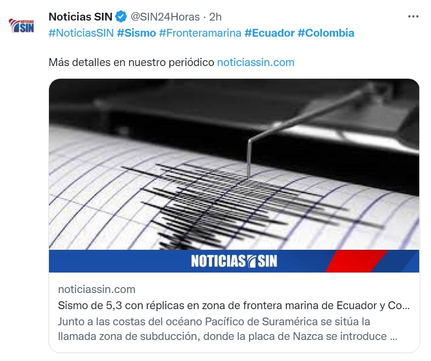 Sismo Ecuador Colombia