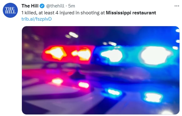 Tiroteo restaurante Mississippi