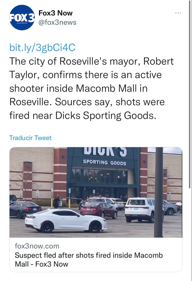 Así fue el tiroteo en el Macomb Mall de Michigan