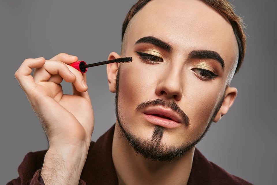 lápiz de cejas, hermoso, hombre, belleza, consejos
