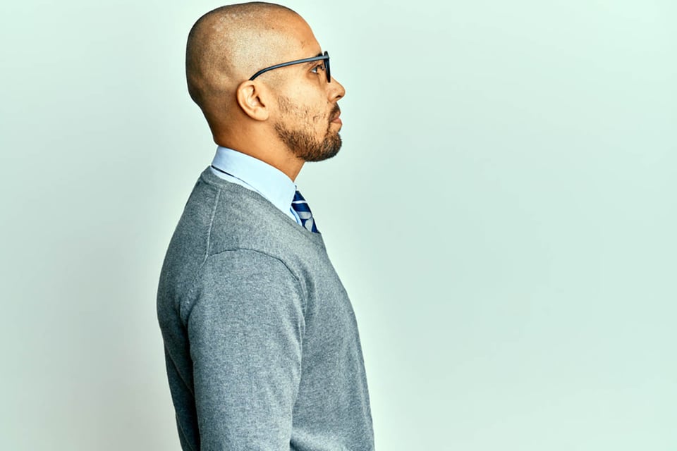 Hombre, perfil, empresario, retrato, suéter, MundoNOW, 