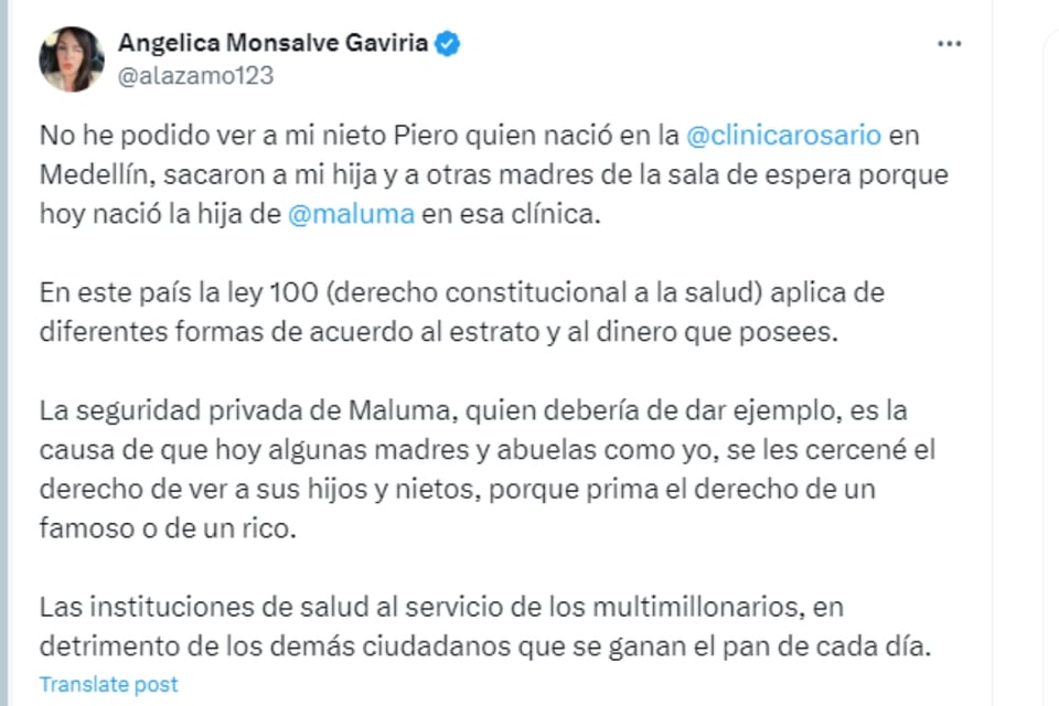 recién nacida, maluma, cantante, colombia, mundonow