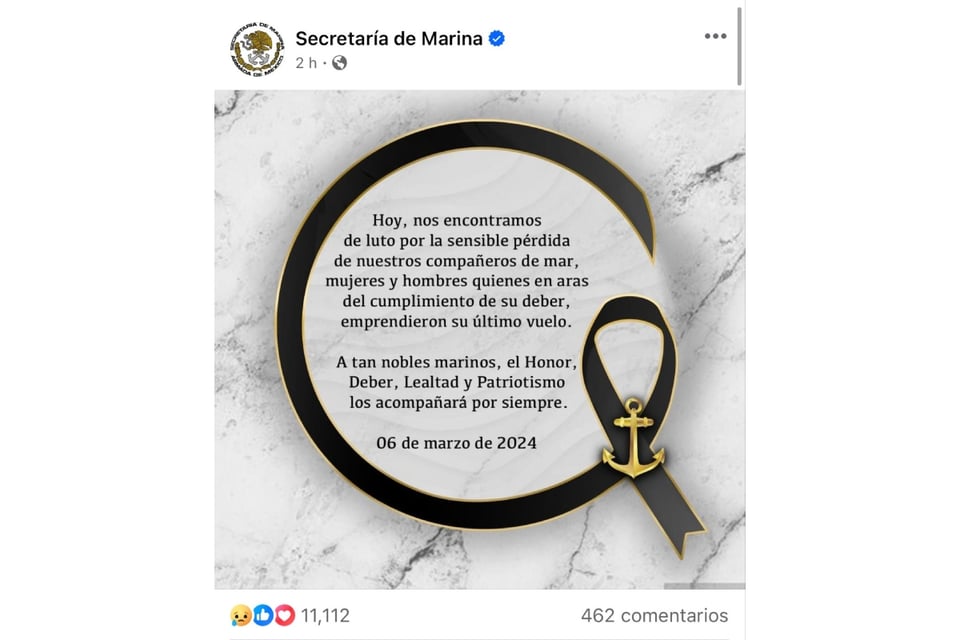 desaparecidos, investigación, Secretaría de Marina-Armada de México, lamenta, fallecimiento, MundoNow