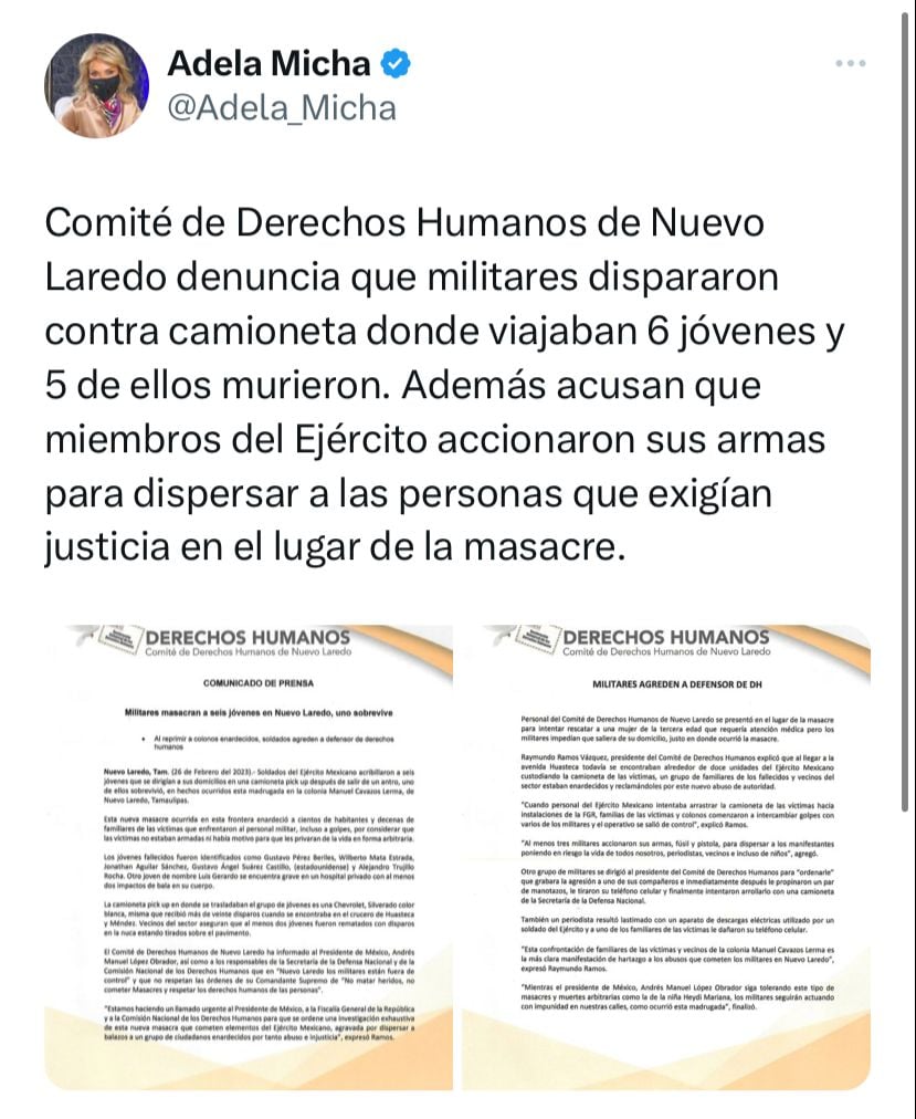 Aseguran que al menos dos jóvenes fueron "rematados"