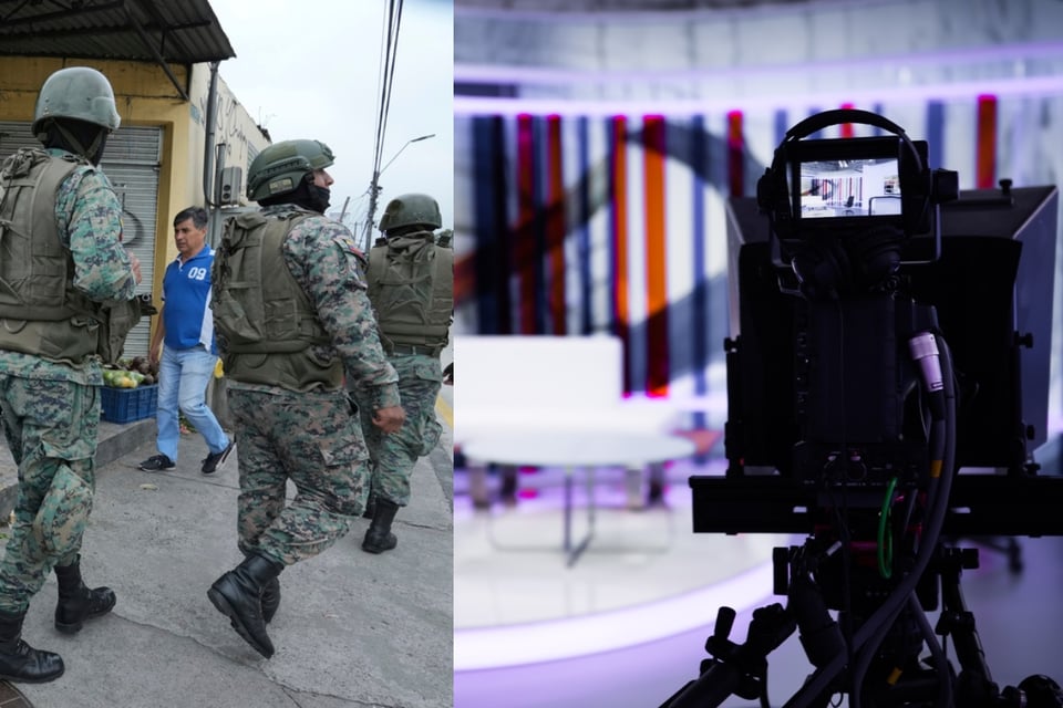 Encapuchados toman cadena de televisión en Ecuador