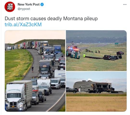 Choque masivo deja al menos seis muertos en Montana