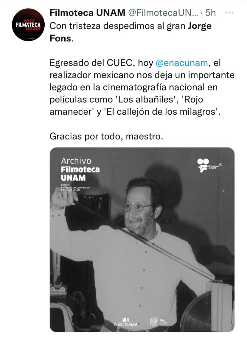 They mourn the death of the beloved director