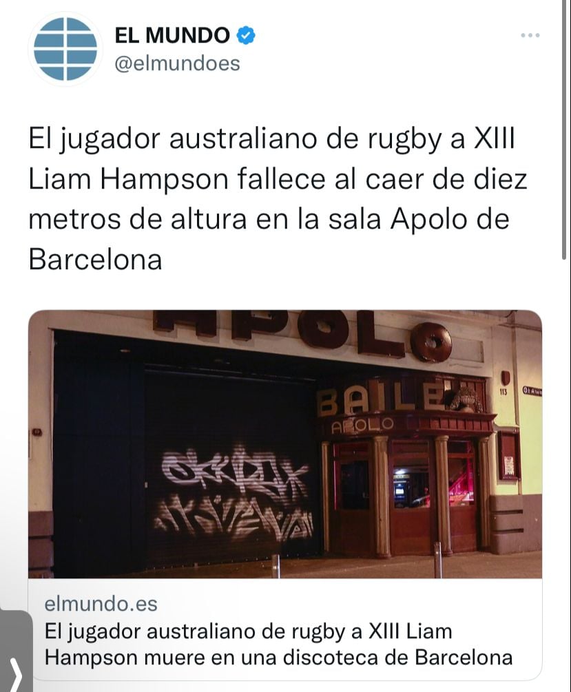 Última fotografía del famoso jugador