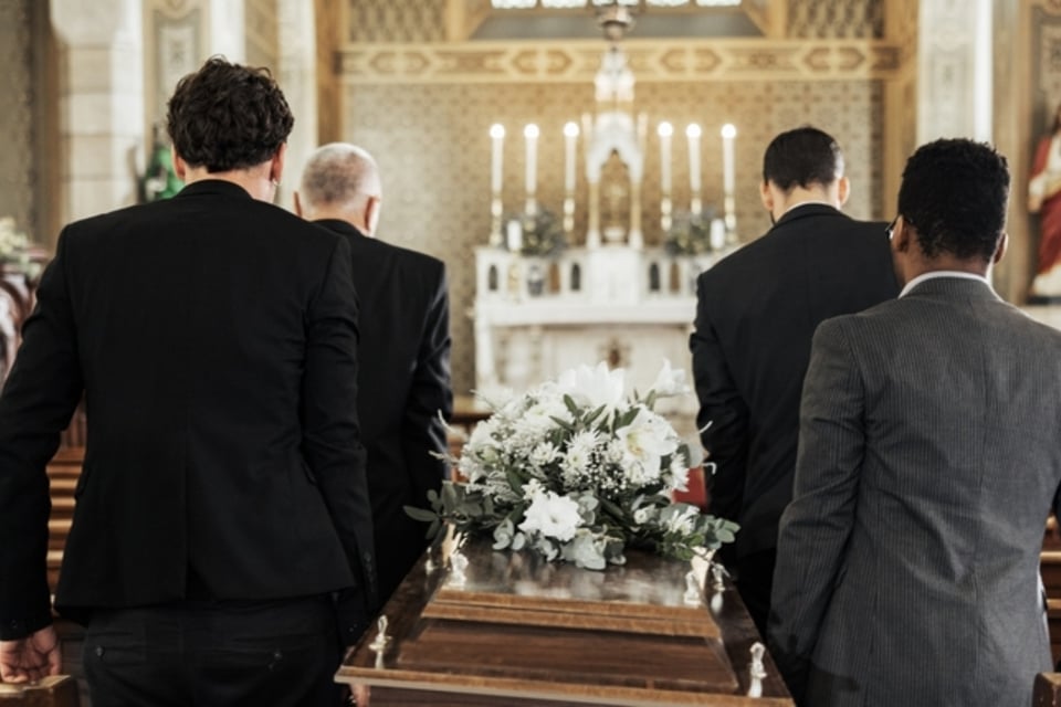 coffin, flowers, people, black code, mundonow