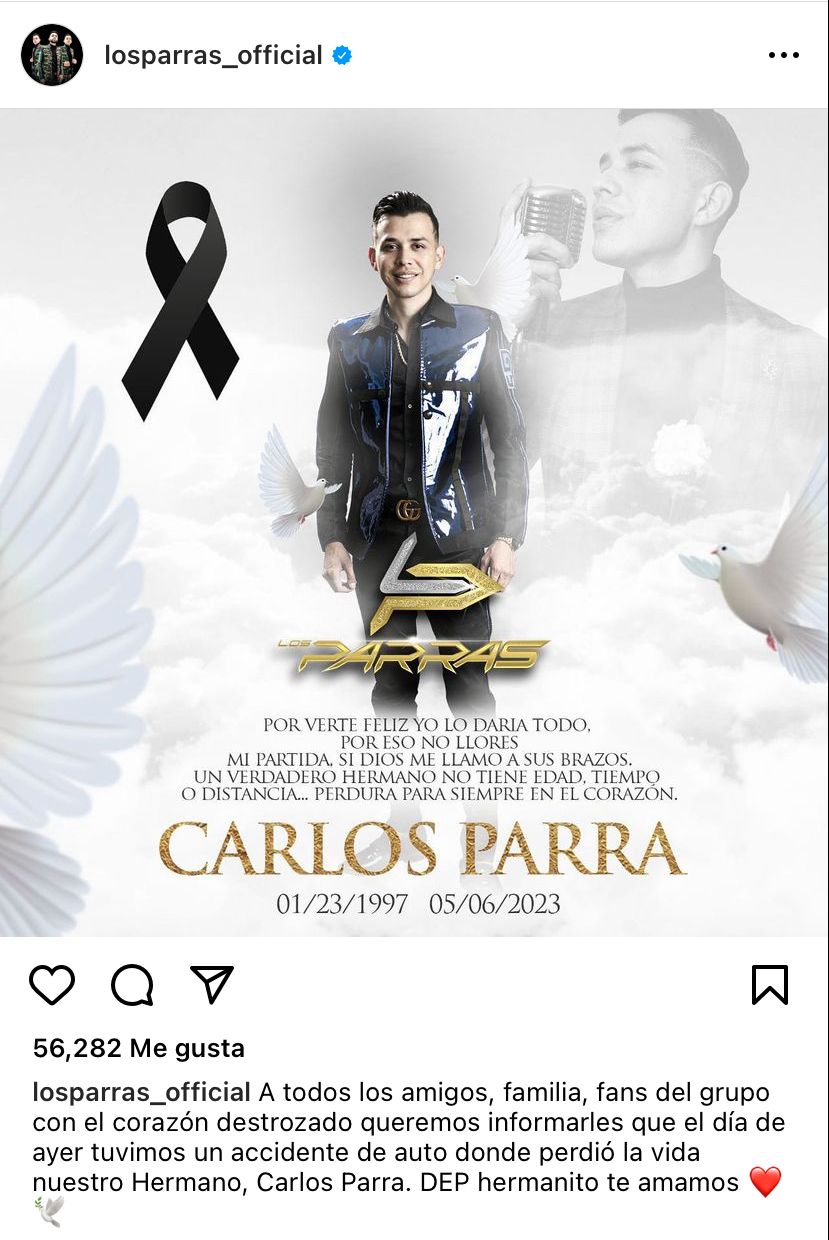 Así anunciaron la muerte del querido cantante que fue inmigrante por más de 15 años en EEUU
