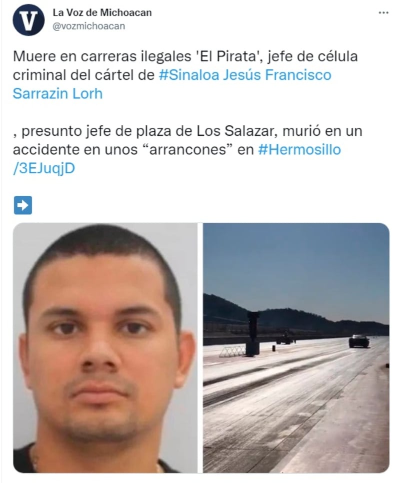 Muere accidente El Pirata: “El identificado como generador de violencia"