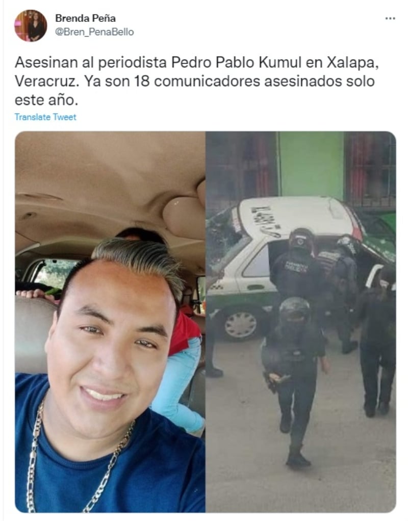 Lo acompañaba su pareja