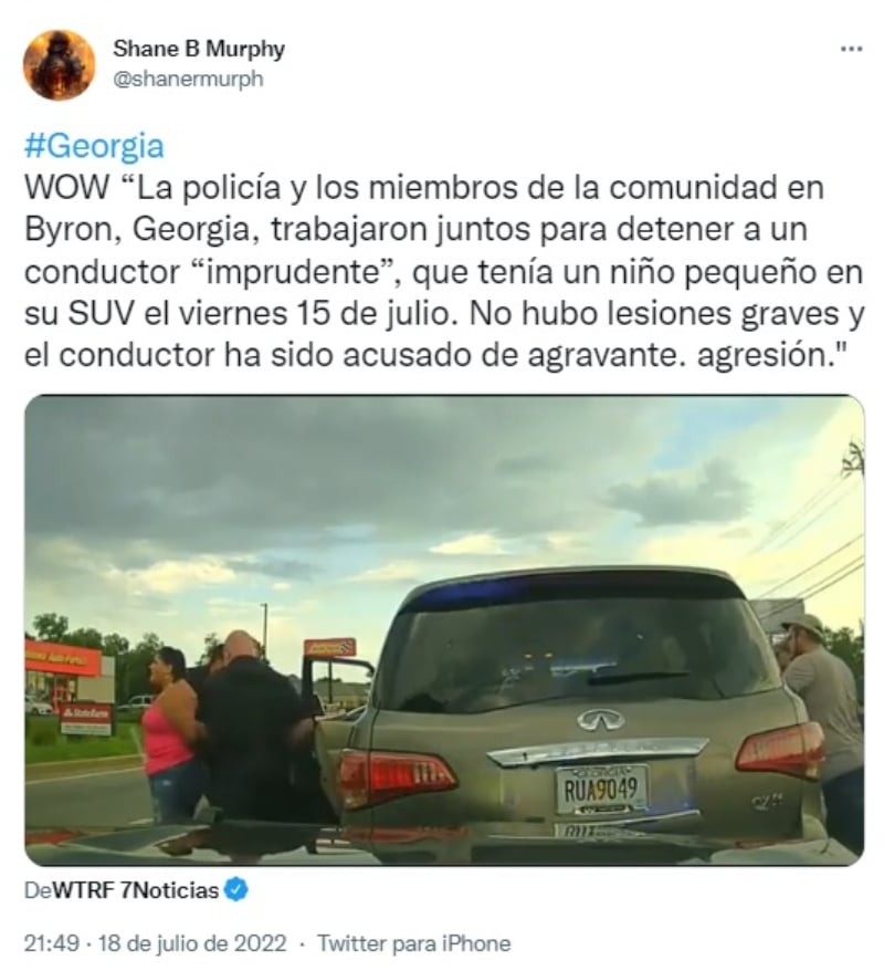 “El Departamento de Policía de Byron está extremadamente agradecido por los ciudadanos que ayudaron”