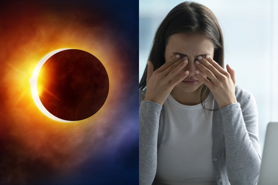 Mujer sufre daño irreparable en los ojos tras el eclipse solar