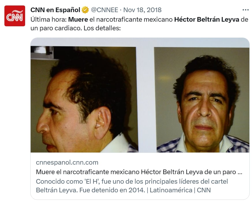 Autopsia Héctor Beltrán Leyva