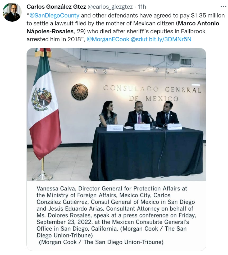 Compensan familia mexicano muerto