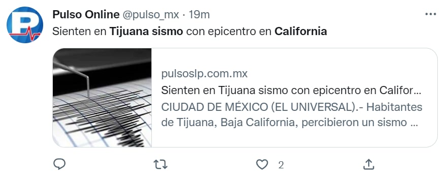 Sismo California Tijuana