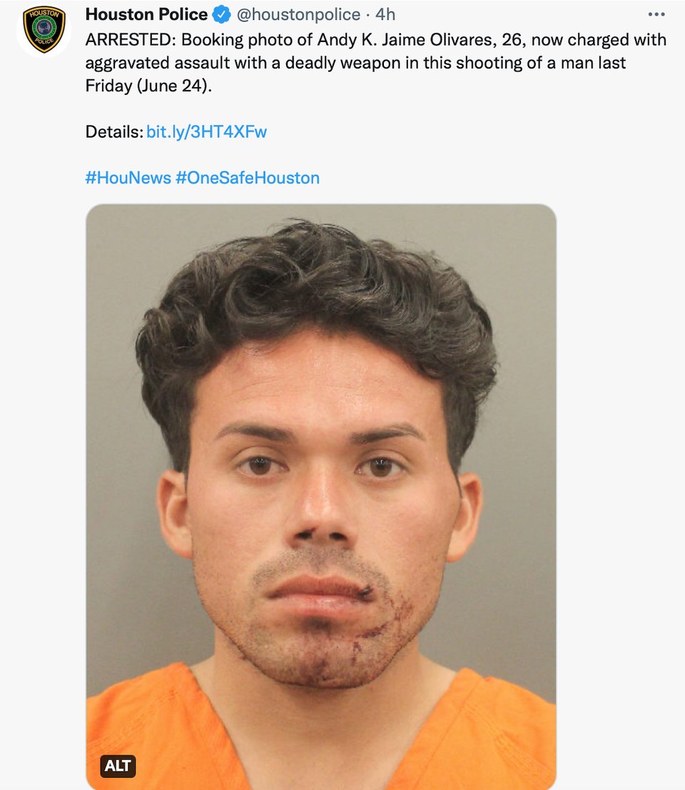 La policía ya investiga el arma de Andy Jaime Olivares