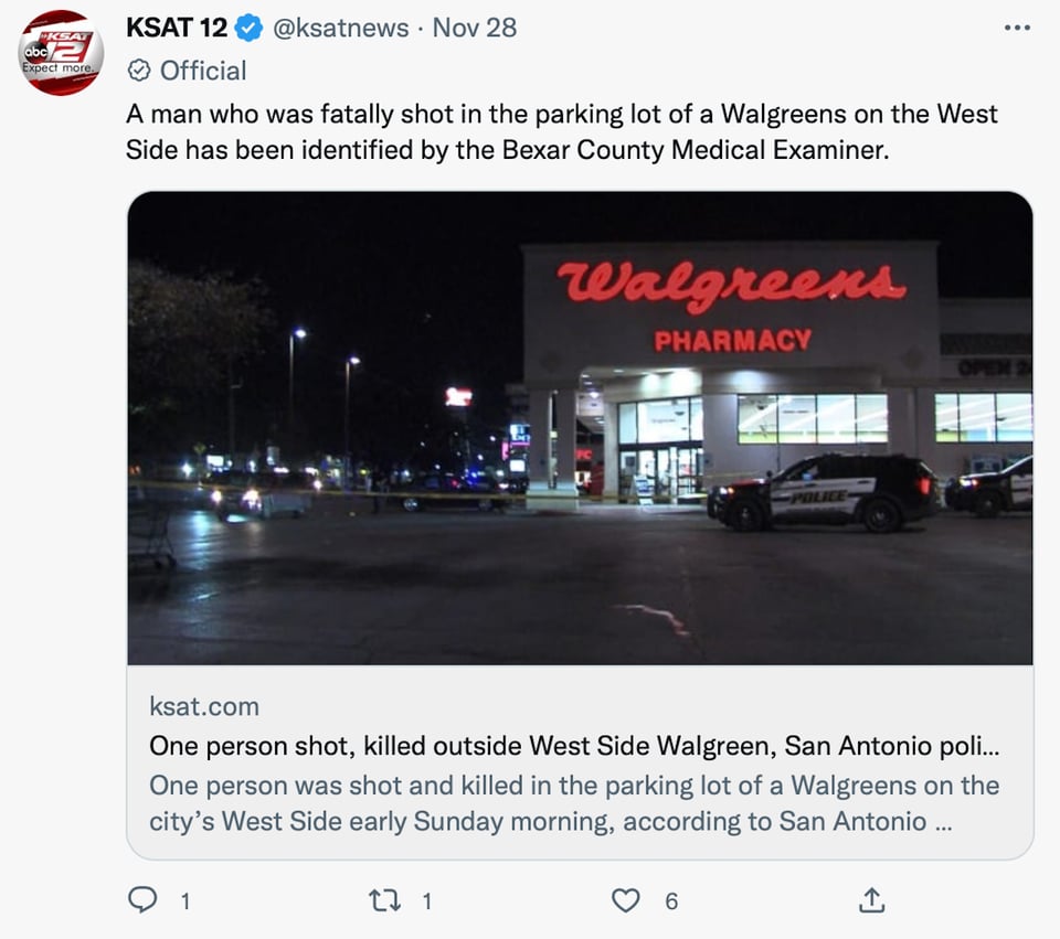 Un vehículo misterioso llegó a la Walgreens