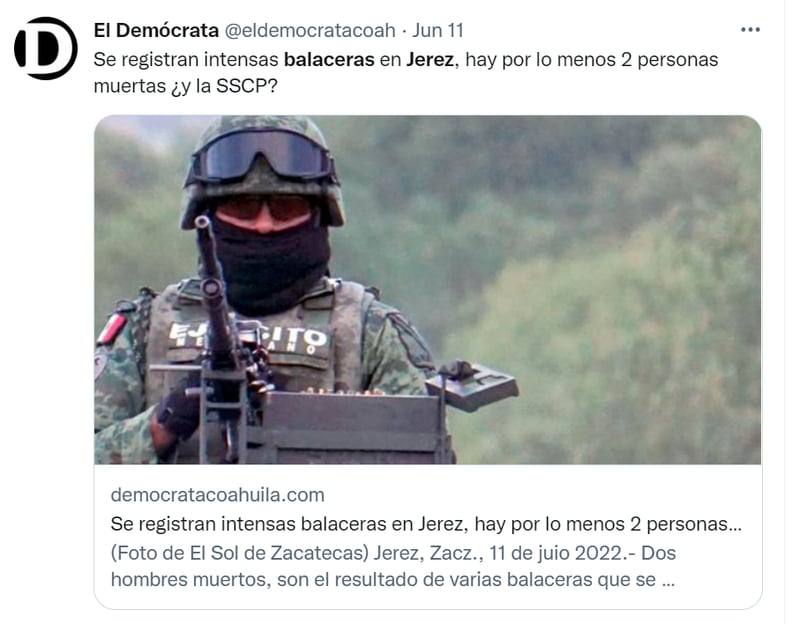 Muertos heridos Zacatecas