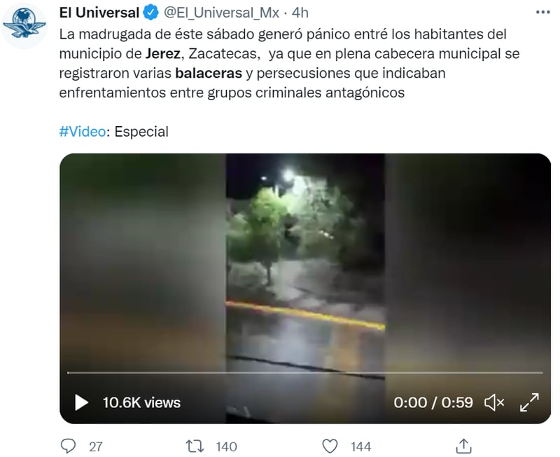 Muertos heridos Zacatecas