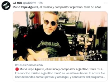 Muere músico Pepe Aguirre