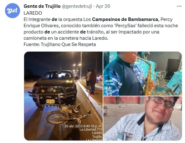 Percance vial muerte
