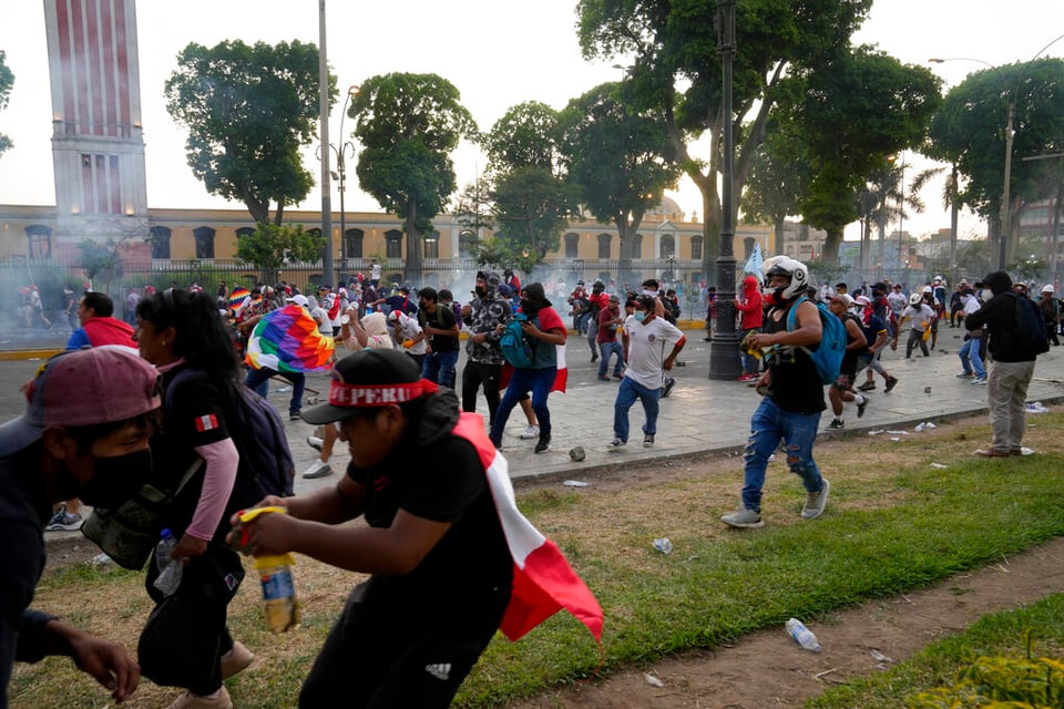 Protestas Perú incendios