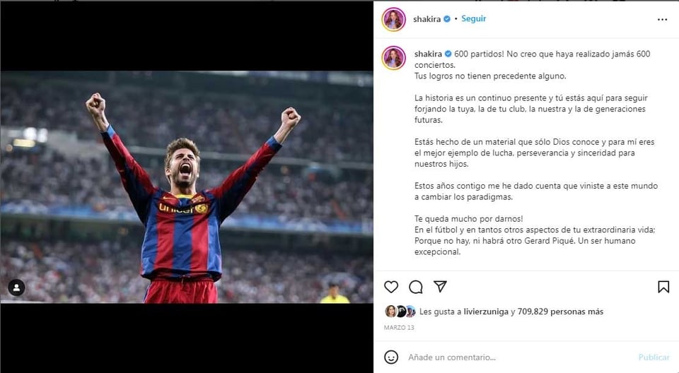 Mensajes Piqué Shakira