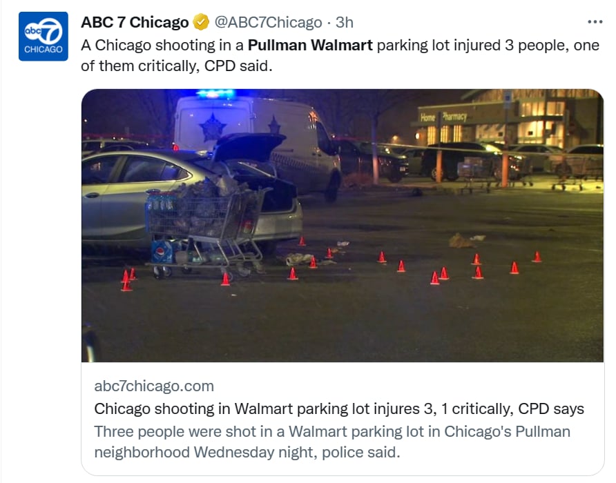 Tiroteo estacionamiento Walmart