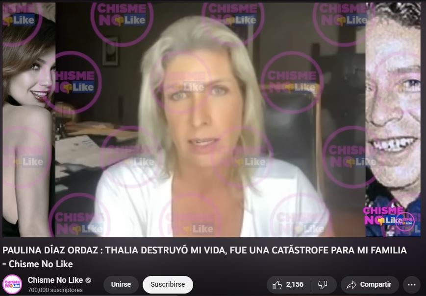 La hija de Alfredo Díaz Ordaz asegura que Thalía destruyó el matrimonio con Paulina Castañón