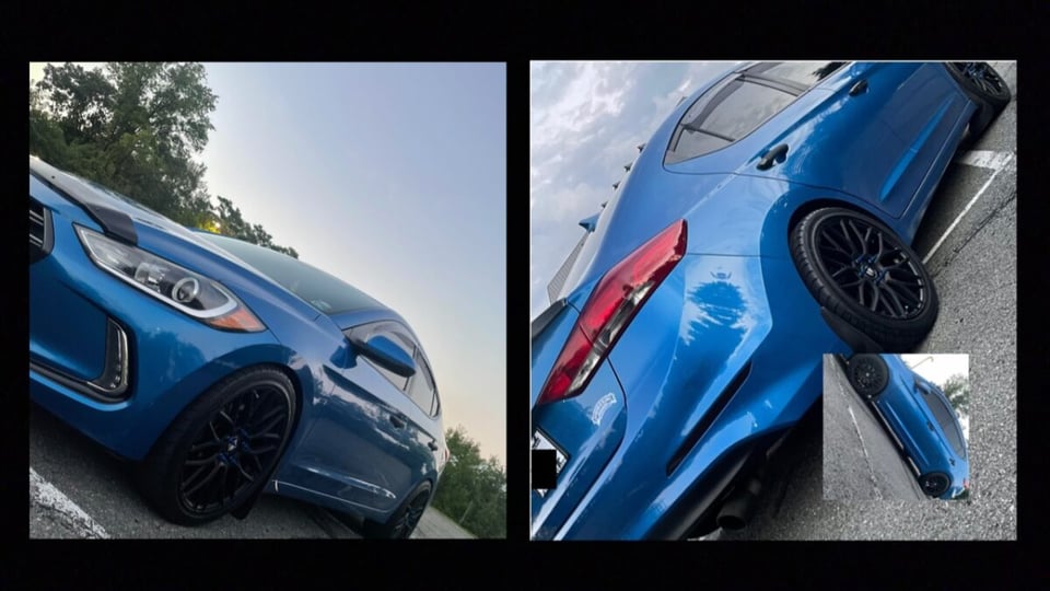 blue car, Elantra, Hyundai, Police, MundoNOW