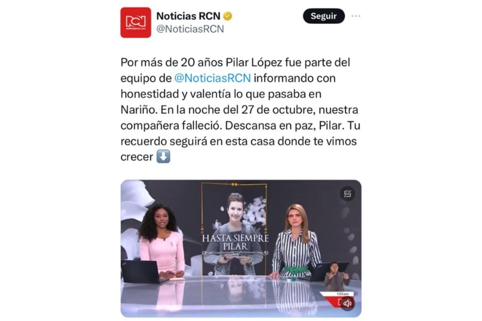 Nariño, Pilar López, MundoNow, muerte, cáncer