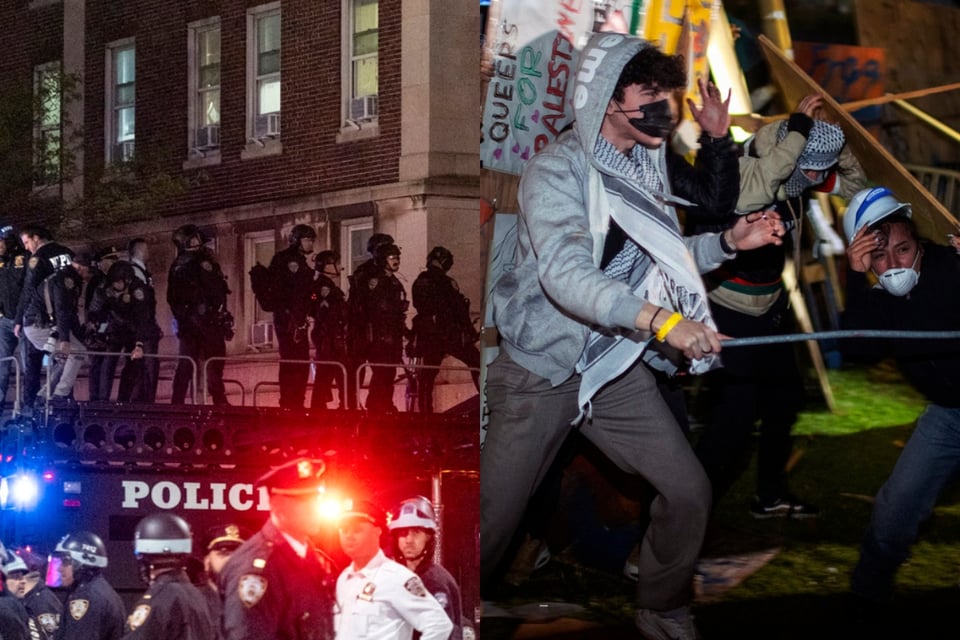 Tensión y acción policial en protestas estudiantiles en campus de UCLA por guerra en Gaza