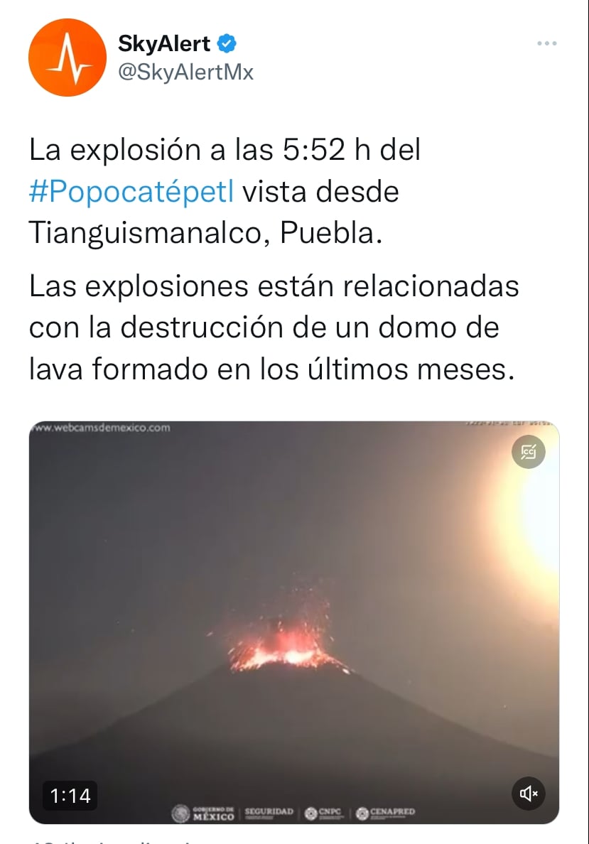 Fuerte advertencia tras explosión