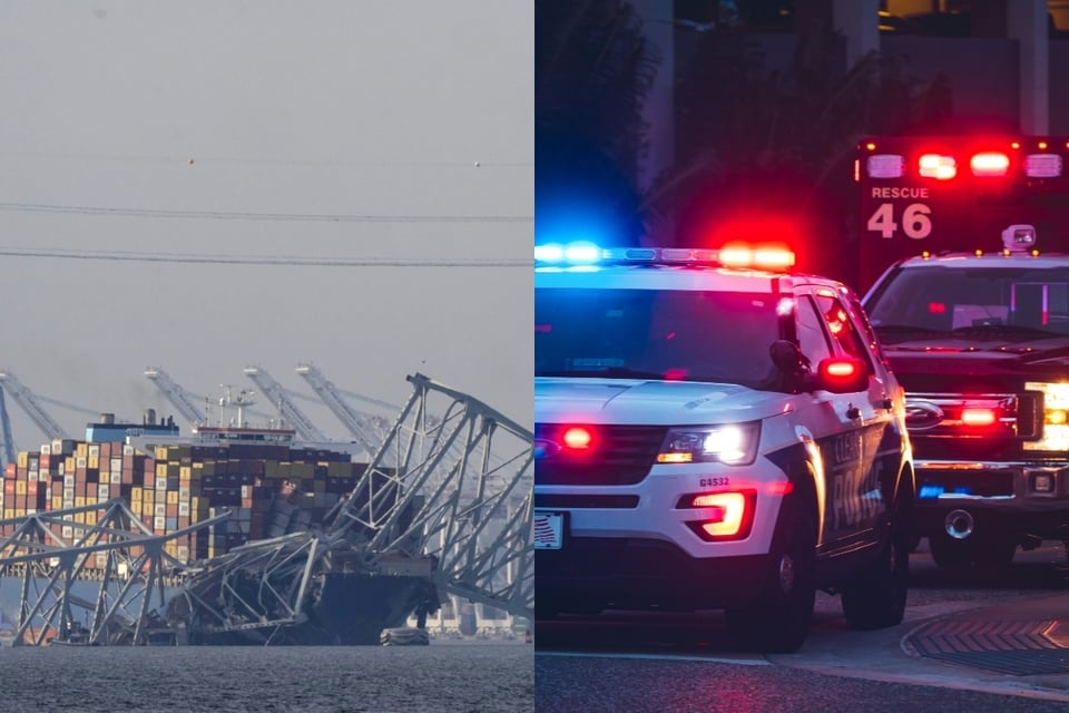 Salen a la luz aterradores audios de la caída del puente en Baltimore