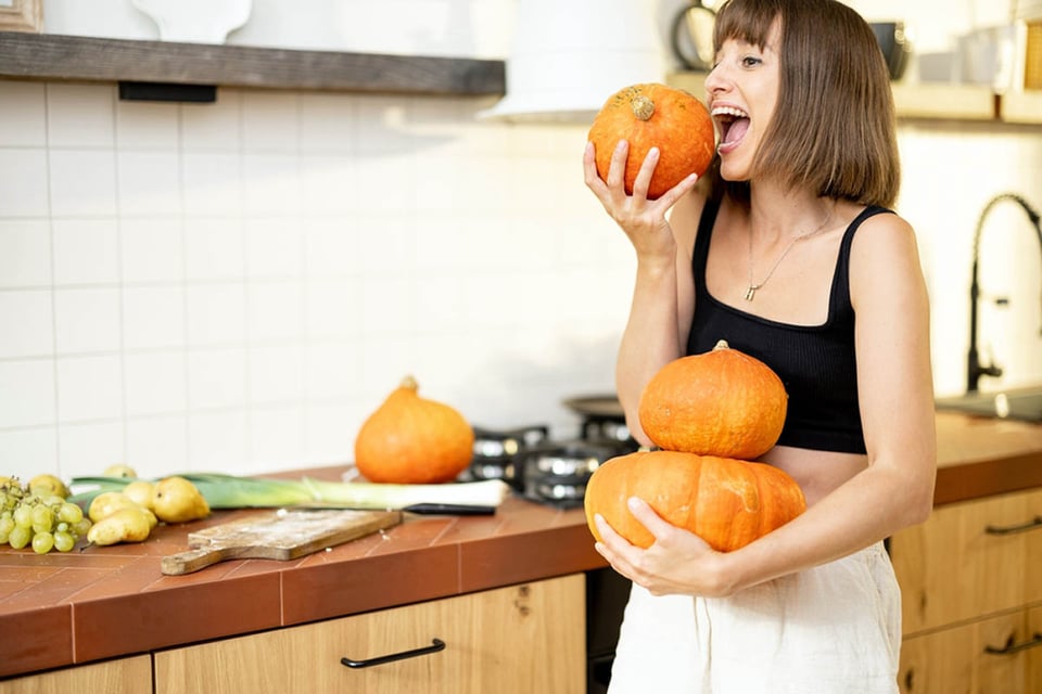 Pumpkins, recipes, woman, kitchen, food, cooking