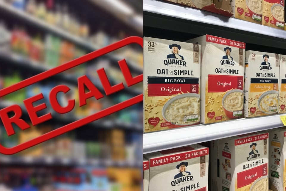 Quaker Oats retira productos del mercado por contaminación por salmonela
