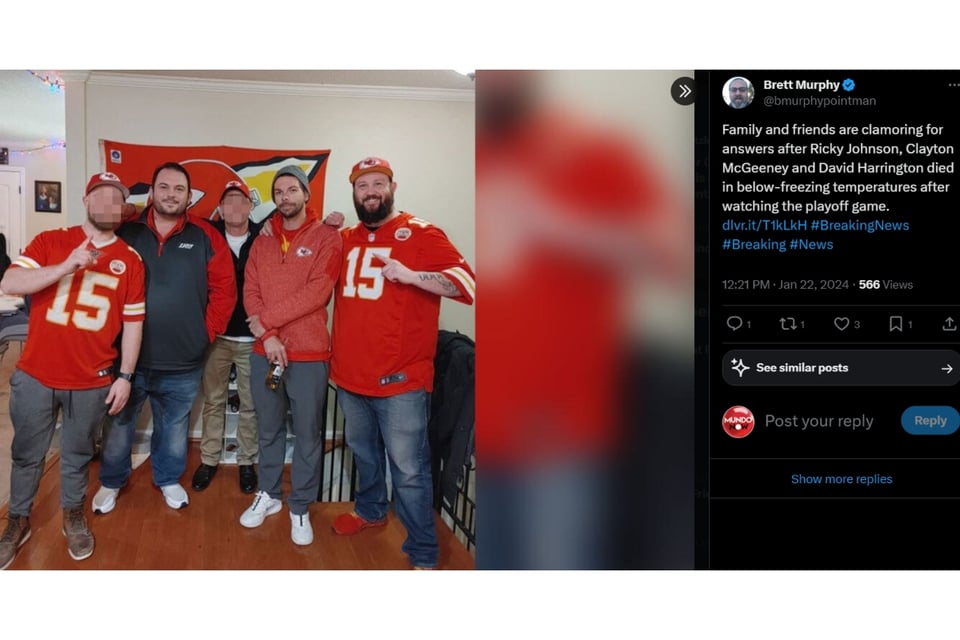 Mueren fanáticos Chiefs, Muerte congelada, Fanáticos de los Chiefs, Tragedia en Kansas City, Fútbol americano, MundoNOW