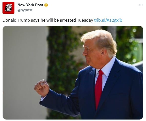 Donald Trump arrestado martes