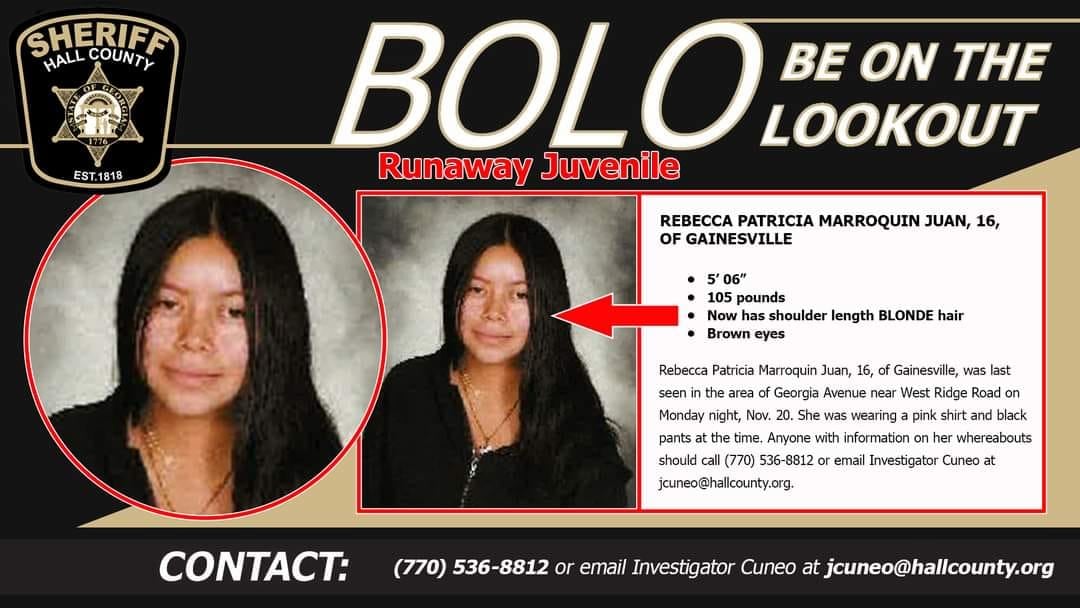 Crónica Sheriff mala espina, desaparición, hispana, latina, missing