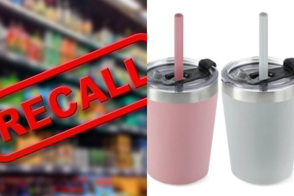 Vasos de acero inoxidable para niños retirados del mercado