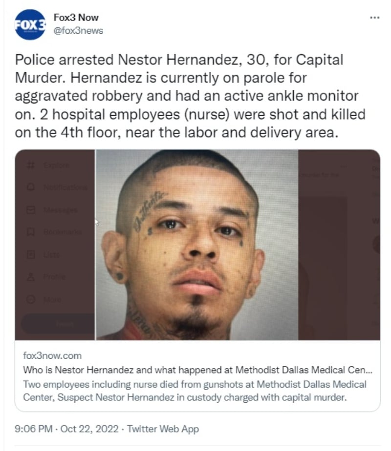 Responsable tiroteo hospital Dallas: Revelan su 'oscuro pasado'