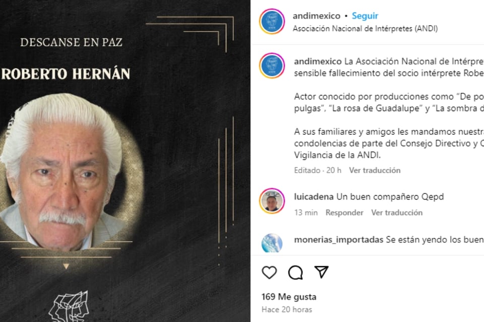 ANDI, confirmación, fallecimiento, Roberto Hernán, mundonow