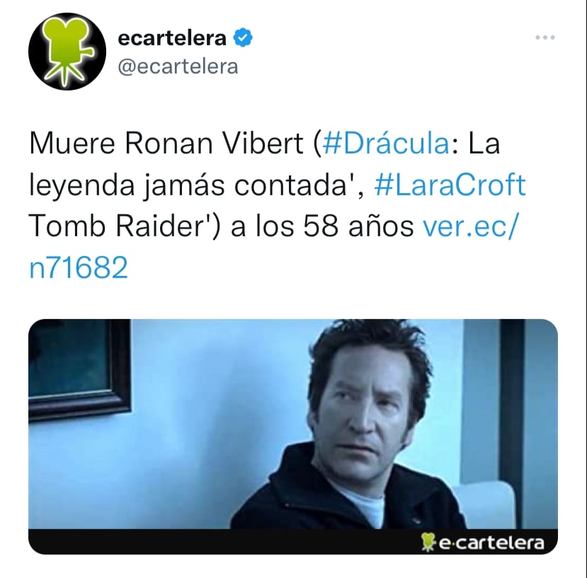¿De qué murió Ronan Vibert?