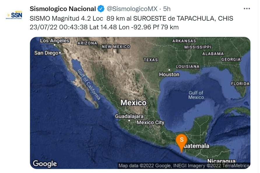 Sismo Tapachula Chiapas