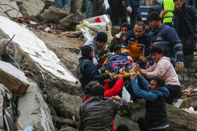 An earthquake hits Turkey and Syria, leaving at least 1,300 dead