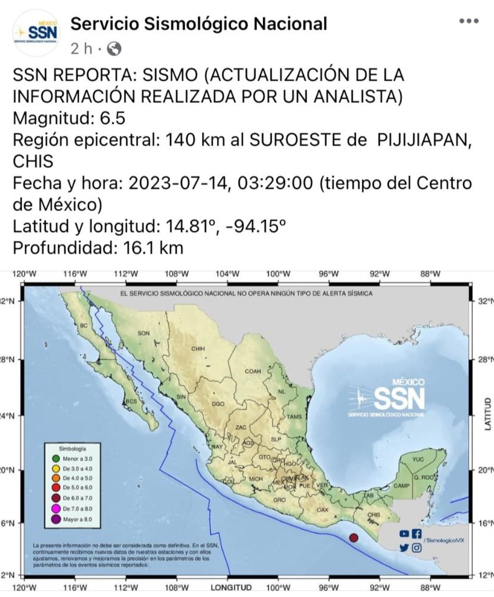 Autoridades reportan fuerte sismo en México