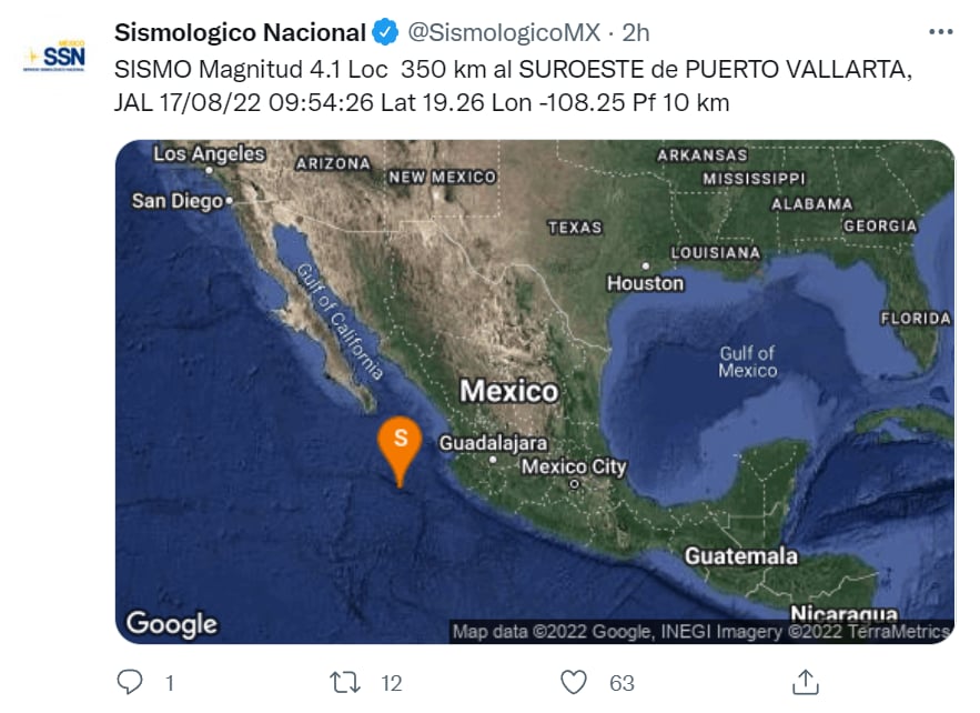 Sismo Puerto Vallarta Jalisco